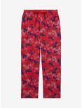 Marvel Spider-Man Web Swinging Allover Print Sleep Pants - BoxLunch Exclusive , RED, hi-res