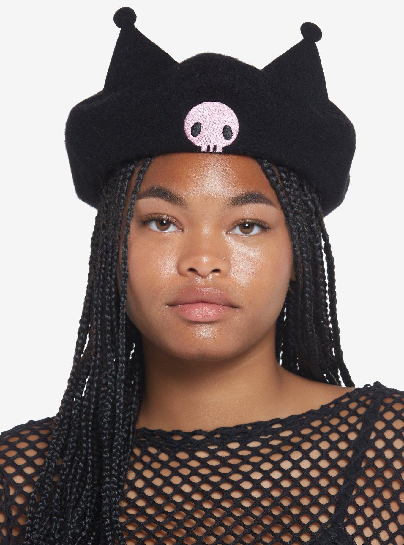 Kuromi 3D Ears Beret | Hot Topic