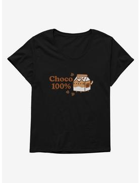Plus Size Pusheen Sips Choco 100 Percent Box Girls T-Shirt Plus Size, , hi-res