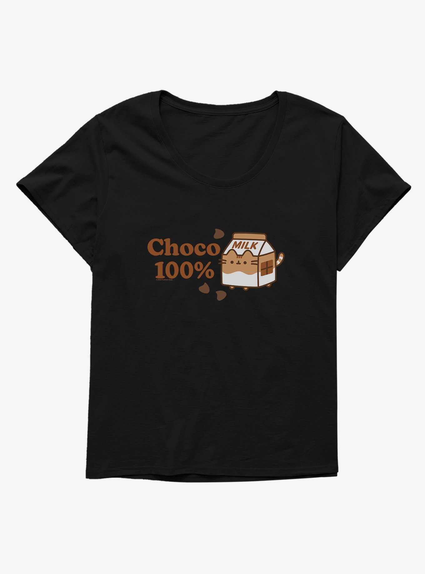 Pusheen Sips Choco 100 Percent Box Girls T-Shirt Plus Size, , hi-res