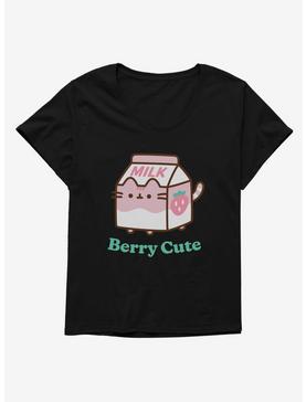 Pusheen Sips Berry Cute Womens T-Shirt Plus Size, , hi-res