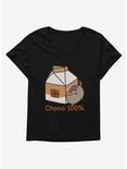 Pusheen Sips Choco 100 Percent Womens T-Shirt Plus Size, , hi-res