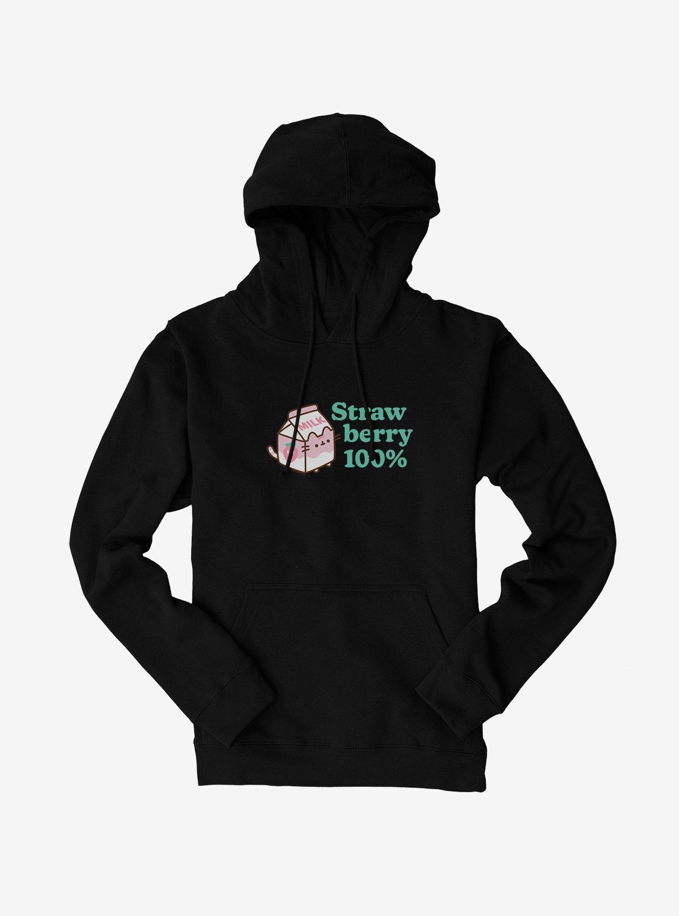 Pusheen Sips Strawberry 100 Percent Hoodie, , hi-res