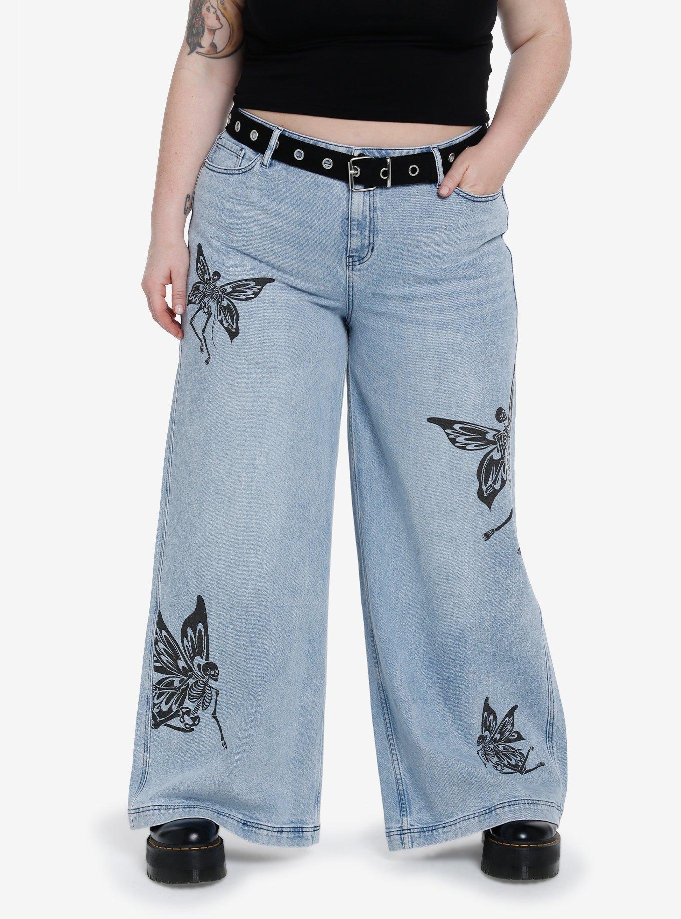 Kuromi Straight Leg Jeans Plus Size