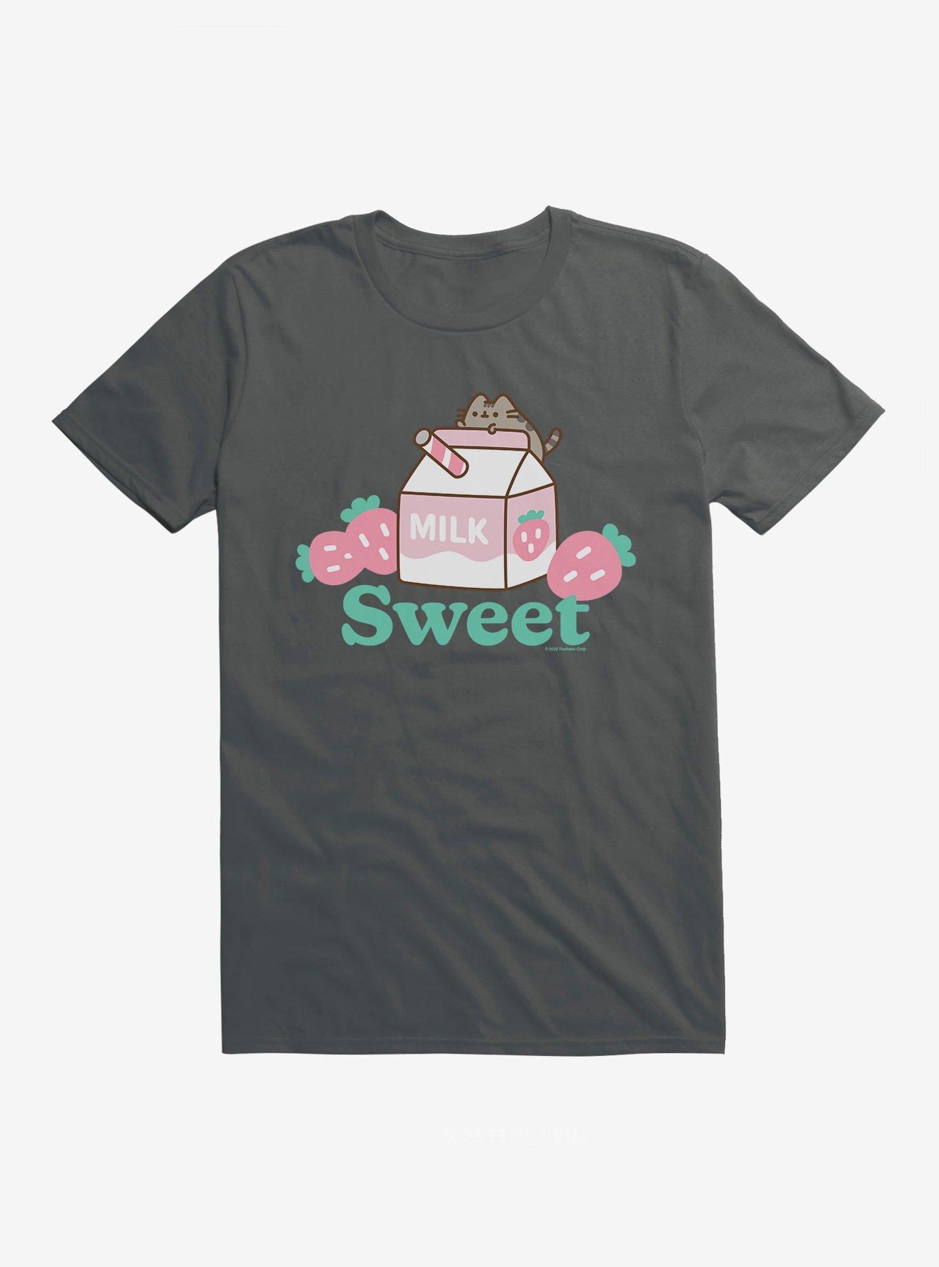 Pusheen Sips Sweet T-Shirt, CHARCOAL, hi-res