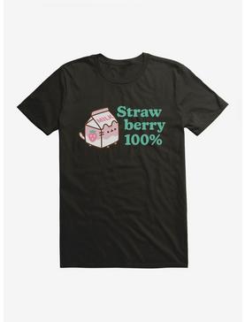 Pusheen Sips Strawberry 100 Percent T-Shirt, , hi-res