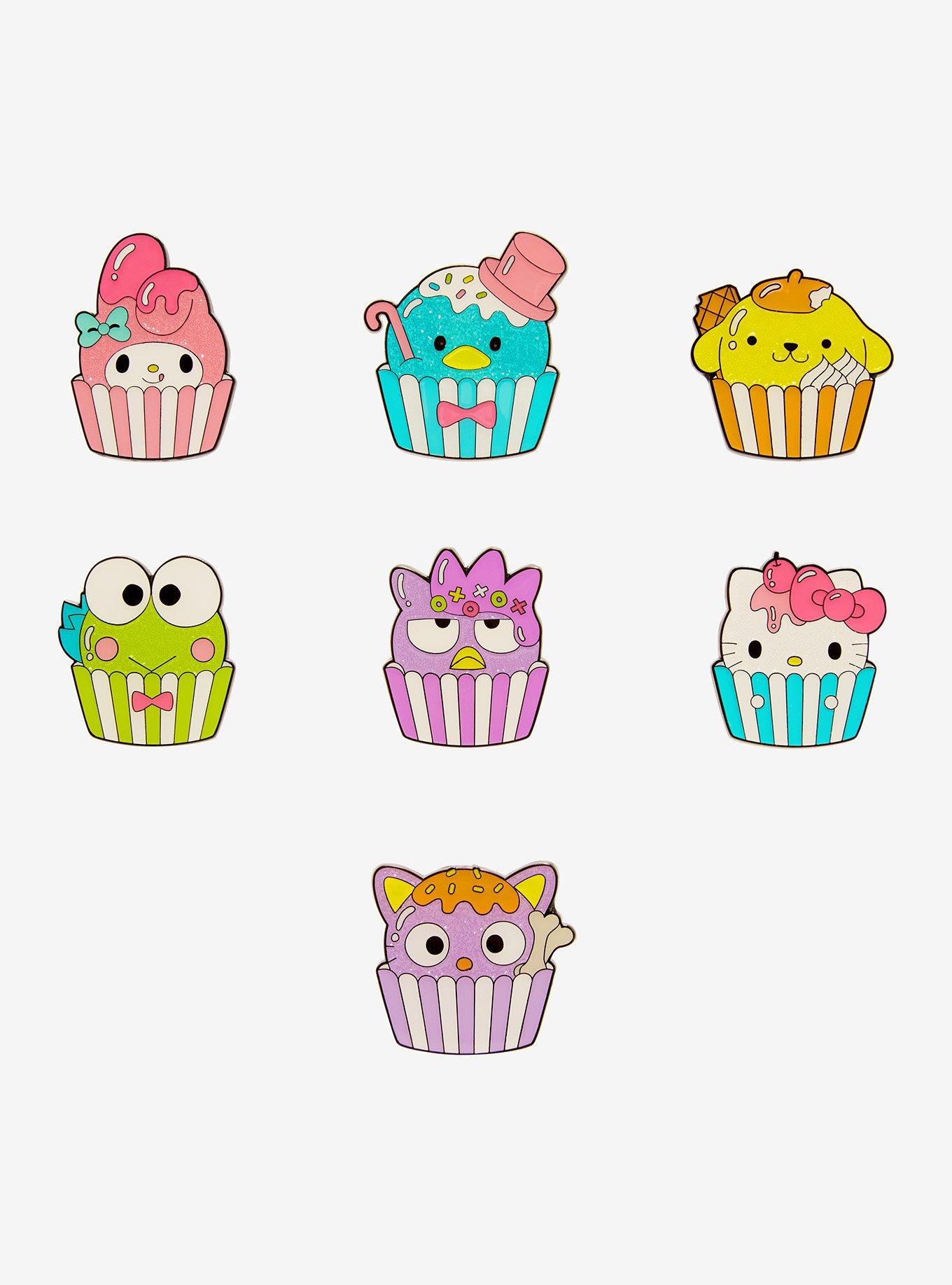 Kitty with A Cupcake Witchy Pocket Enamel Pin Set