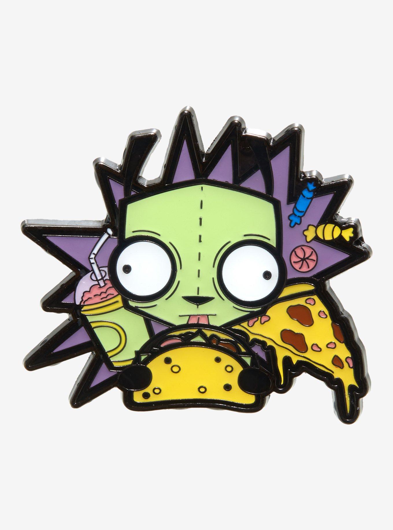 Loungefly Invader Zim GIR Snacks Enamel Pin, , hi-res