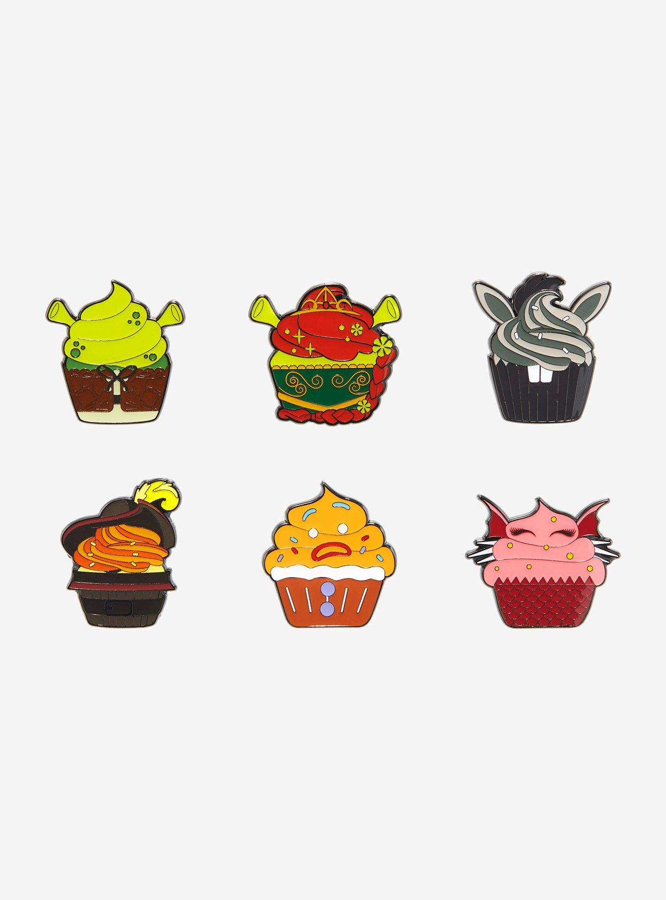 Loungefly Shrek Character Cupcake Blind Box Enamel Pin, , hi-res