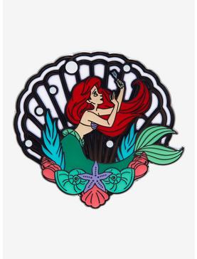 Plus Size Loungefly Disney The Little Mermaid Clear Shell Enamel Pin, , hi-res