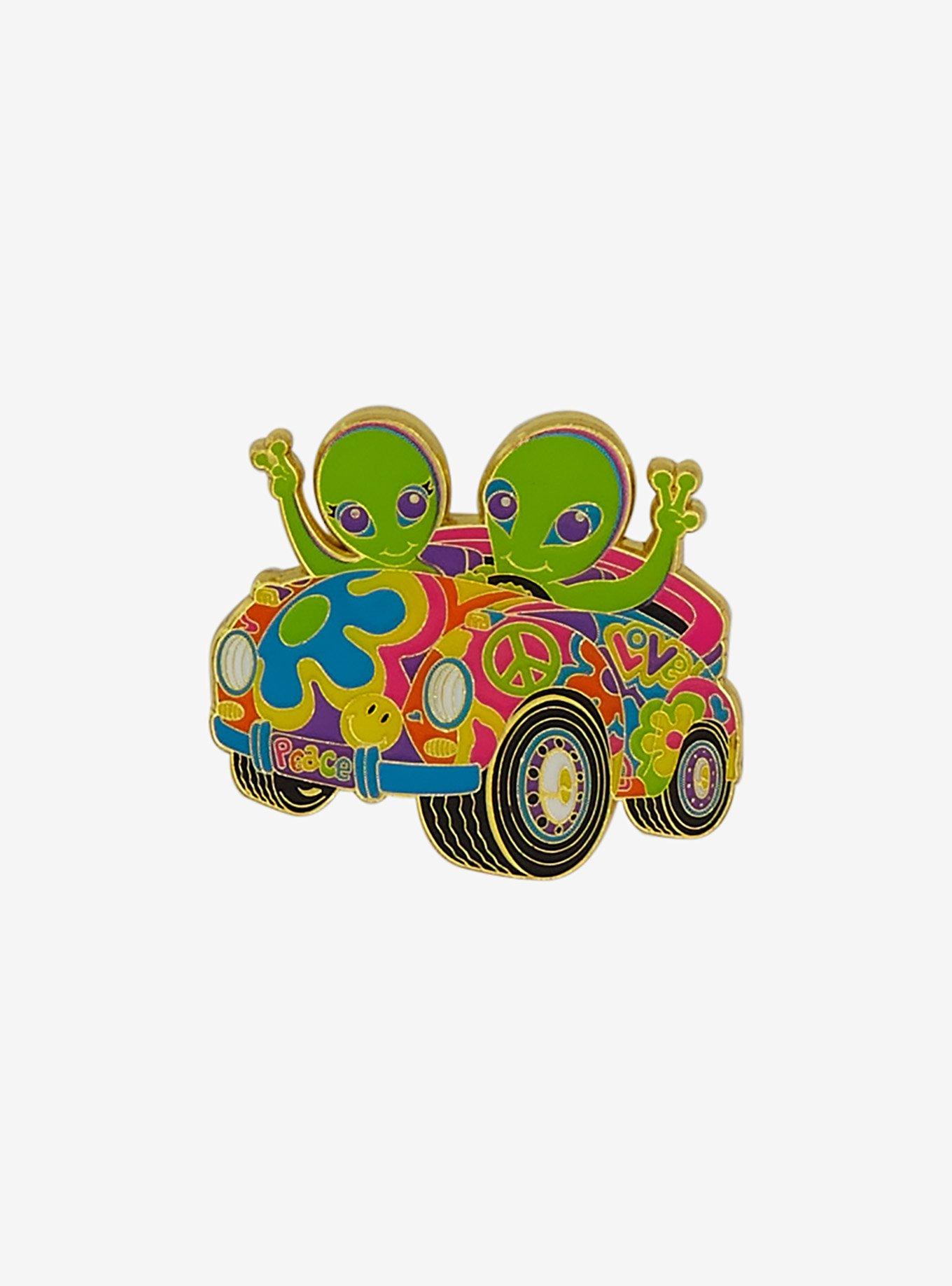 Loungefly Lisa Frank Aliens Car Enamel Pin, , hi-res