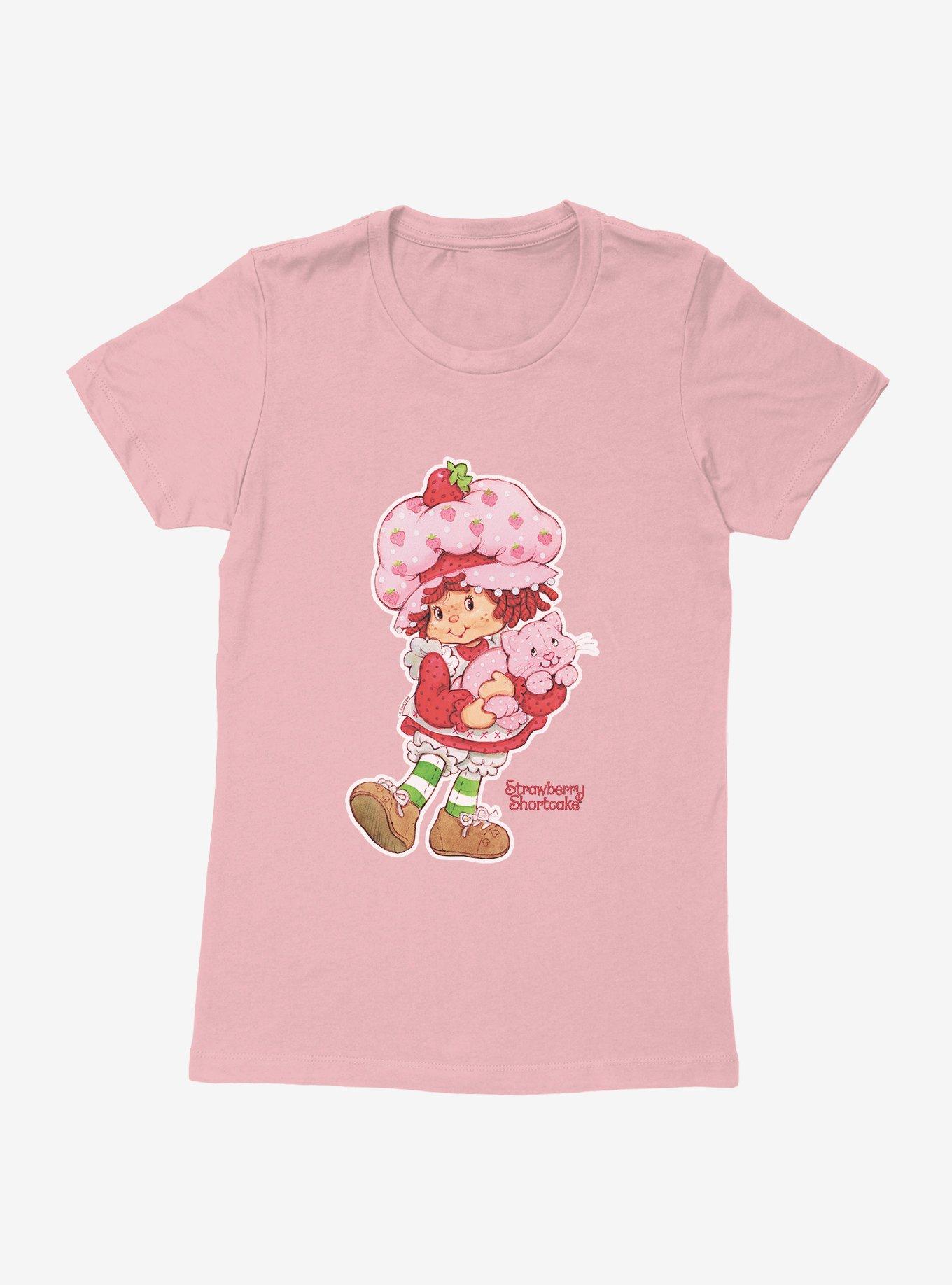 Strawberry Shortcake And Custard Kitty Womens T-Shirt, , hi-res