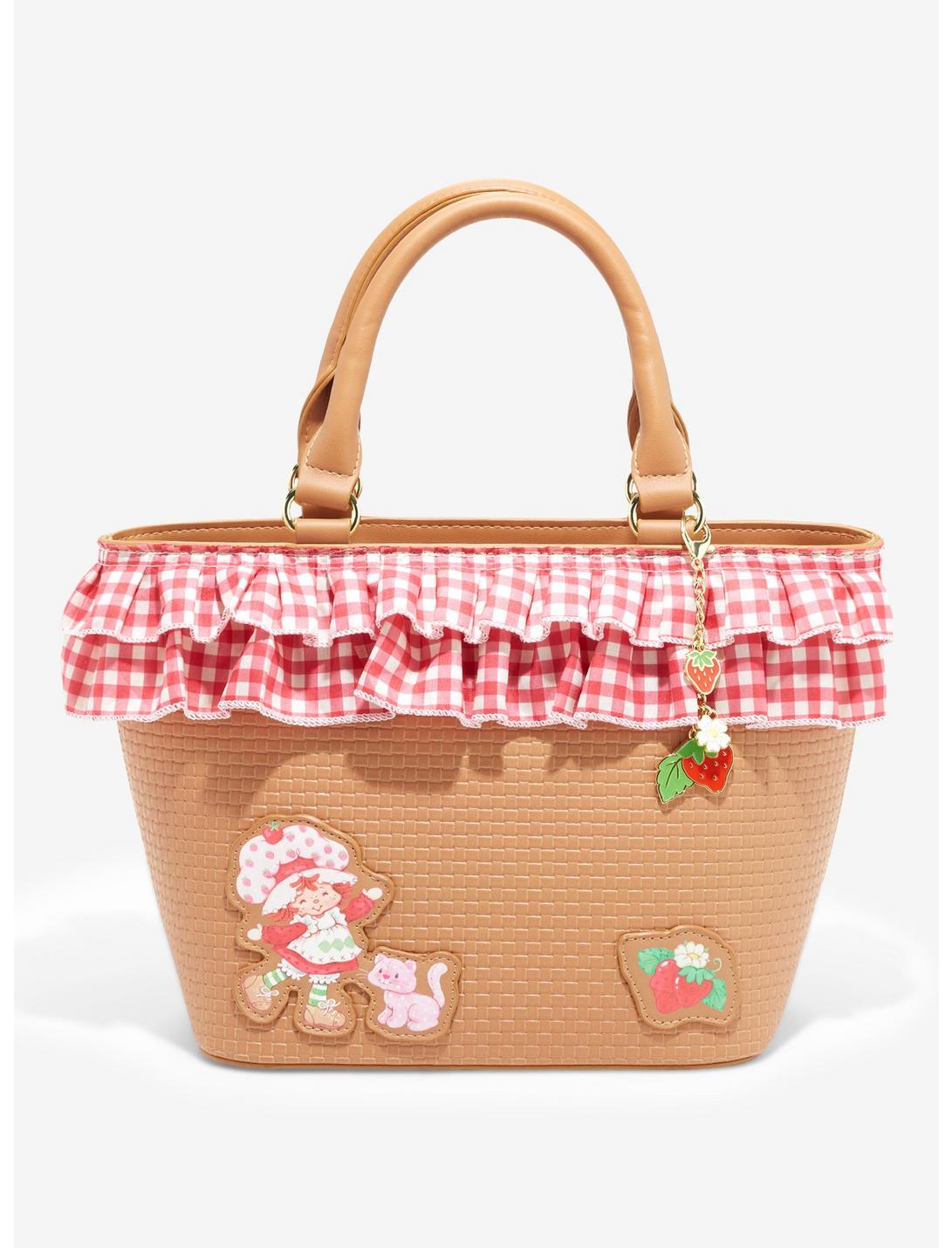 Strawberry Shortcake Gingham Basket Crossbody Bag, , hi-res