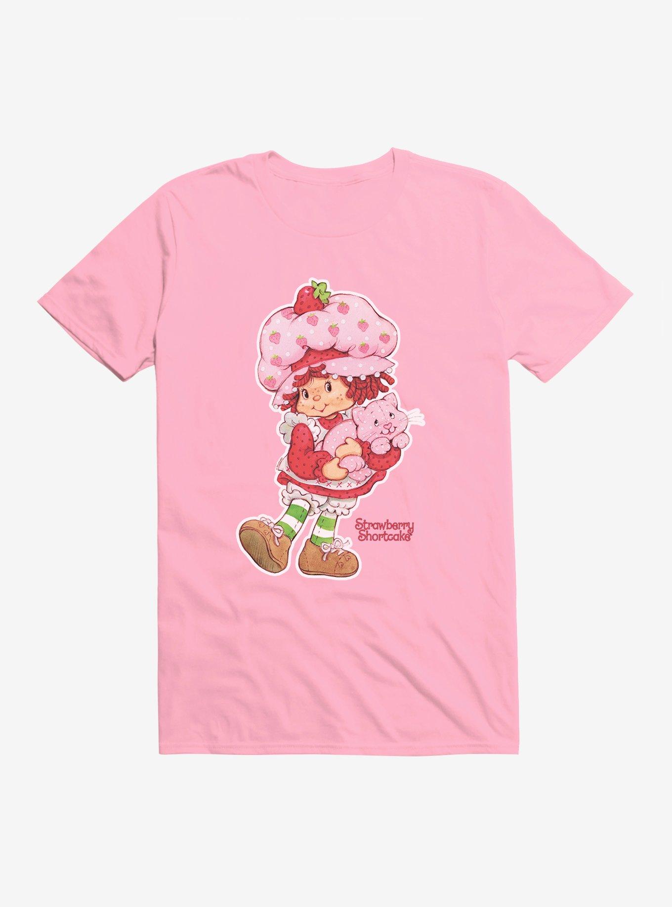 Strawberry Shortcake And Custard Kitty T-Shirt, LIGHT PINK, hi-res