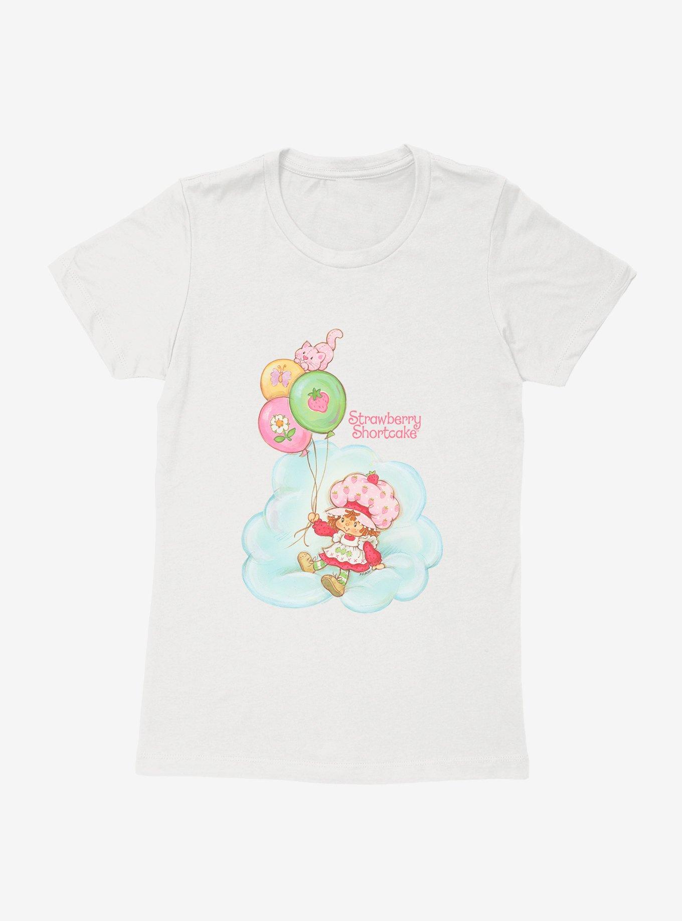 Strawberry Shortcake Balloons And Custard Womens T-Shirt, WHITE, hi-res