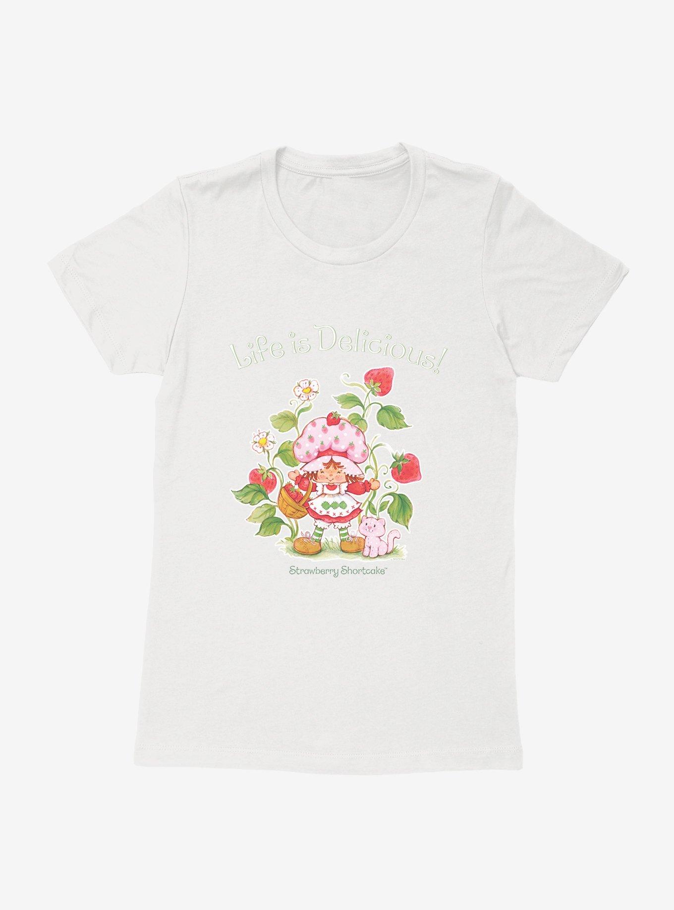 Strawberry Shortcake Life Is Delicious! Womens T-Shirt, WHITE, hi-res