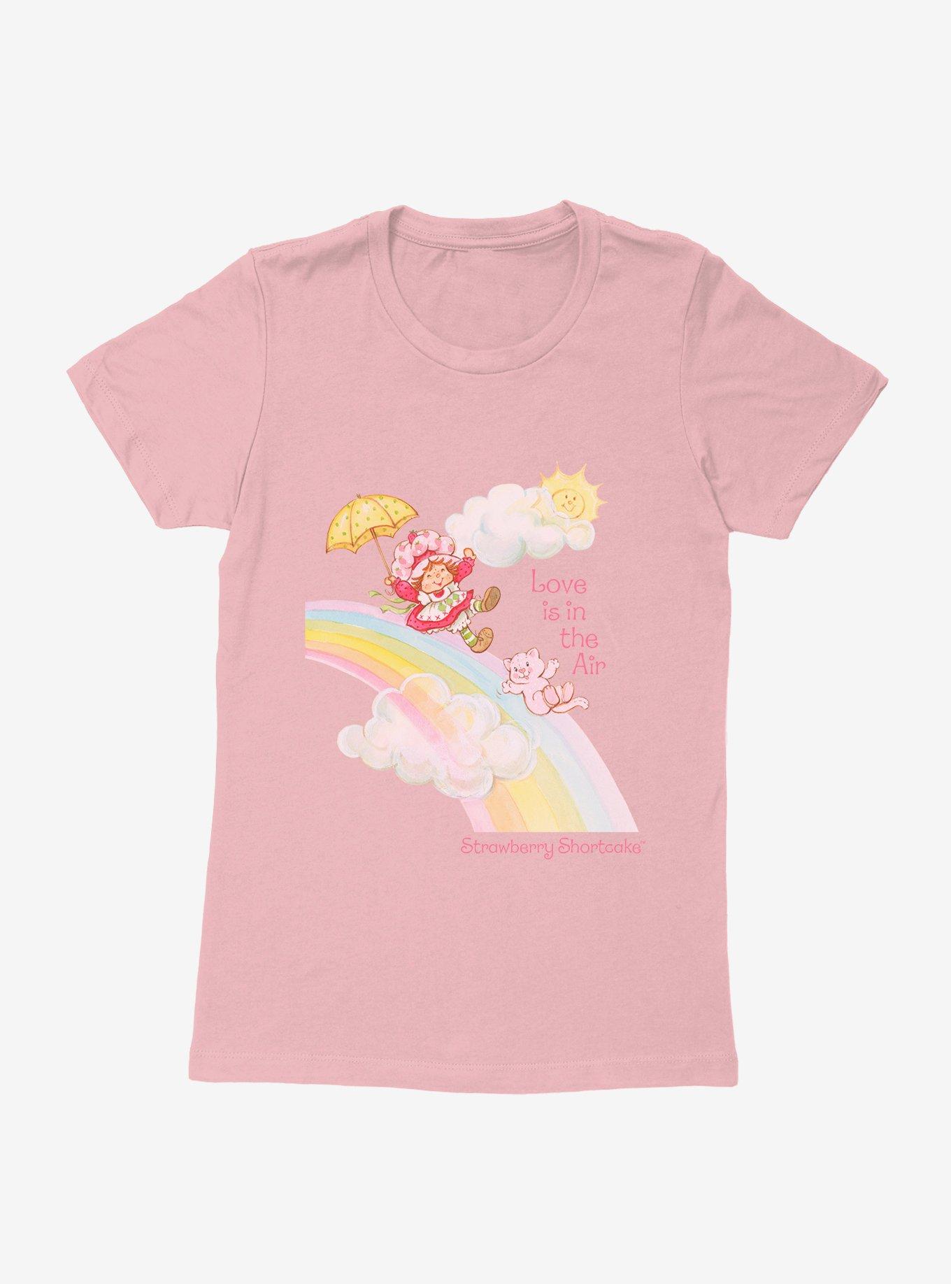 Strawberry Shortcake Love Is In The Air Womens T-Shirt, LIGHT PINK, hi-res