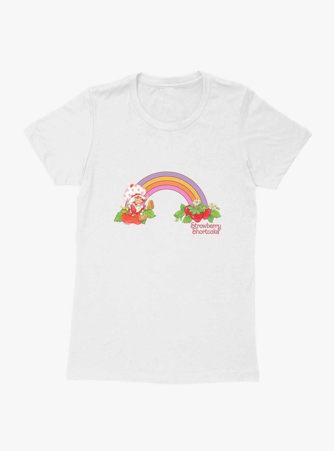 Strawberry Shortcake Strawberry Retro Rainbow Womens T-Shirt, , hi-res