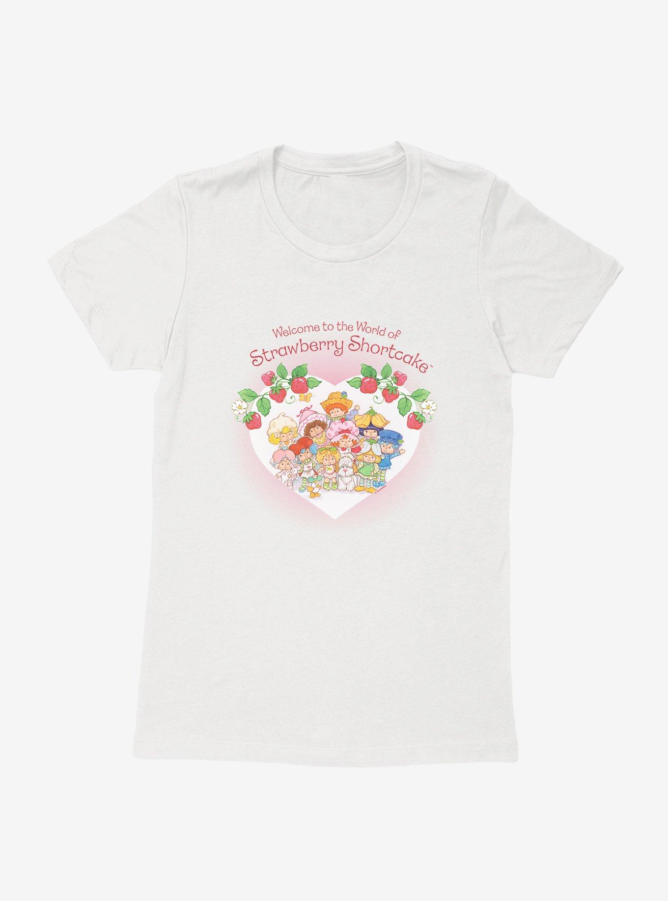 Strawberry Shortcake Welcome World Womens T-Shirt, WHITE, hi-res