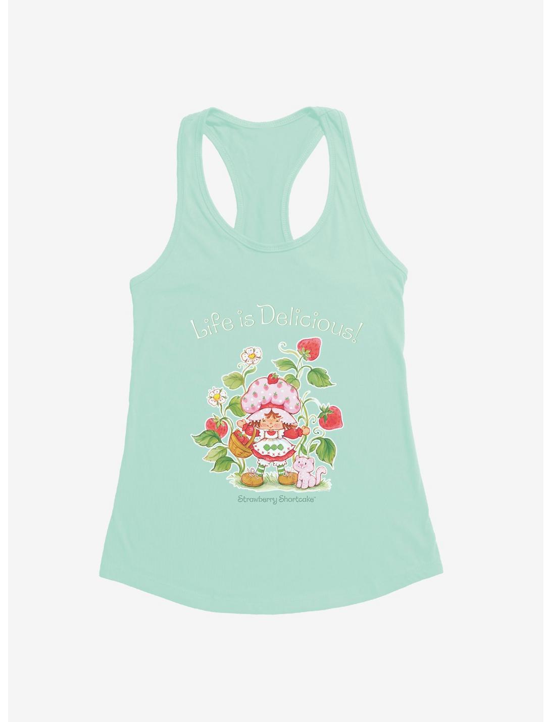 Strawberry Shortcake Life Is Delicious! Womens Tank Top, MINT, hi-res