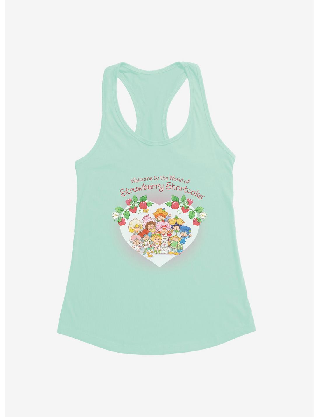 Strawberry Shortcake Welcome World Womens Tank Top, MINT, hi-res