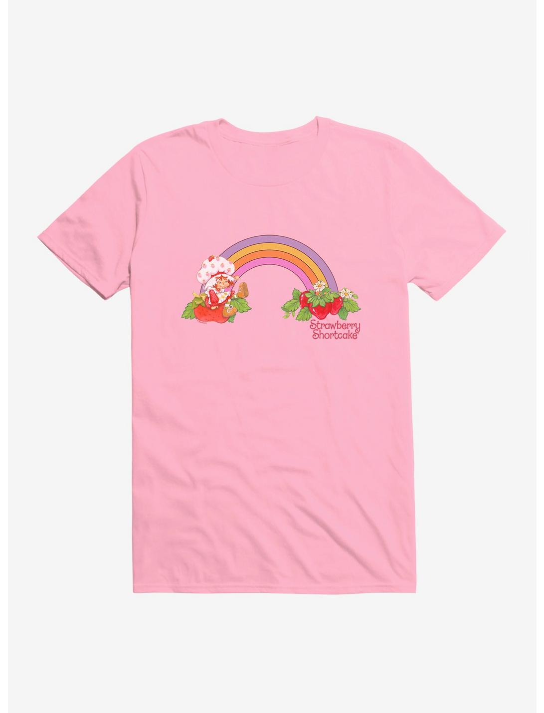 Strawberry Shortcake Strawberry Retro Rainbow T-Shirt, LIGHT PINK, hi-res
