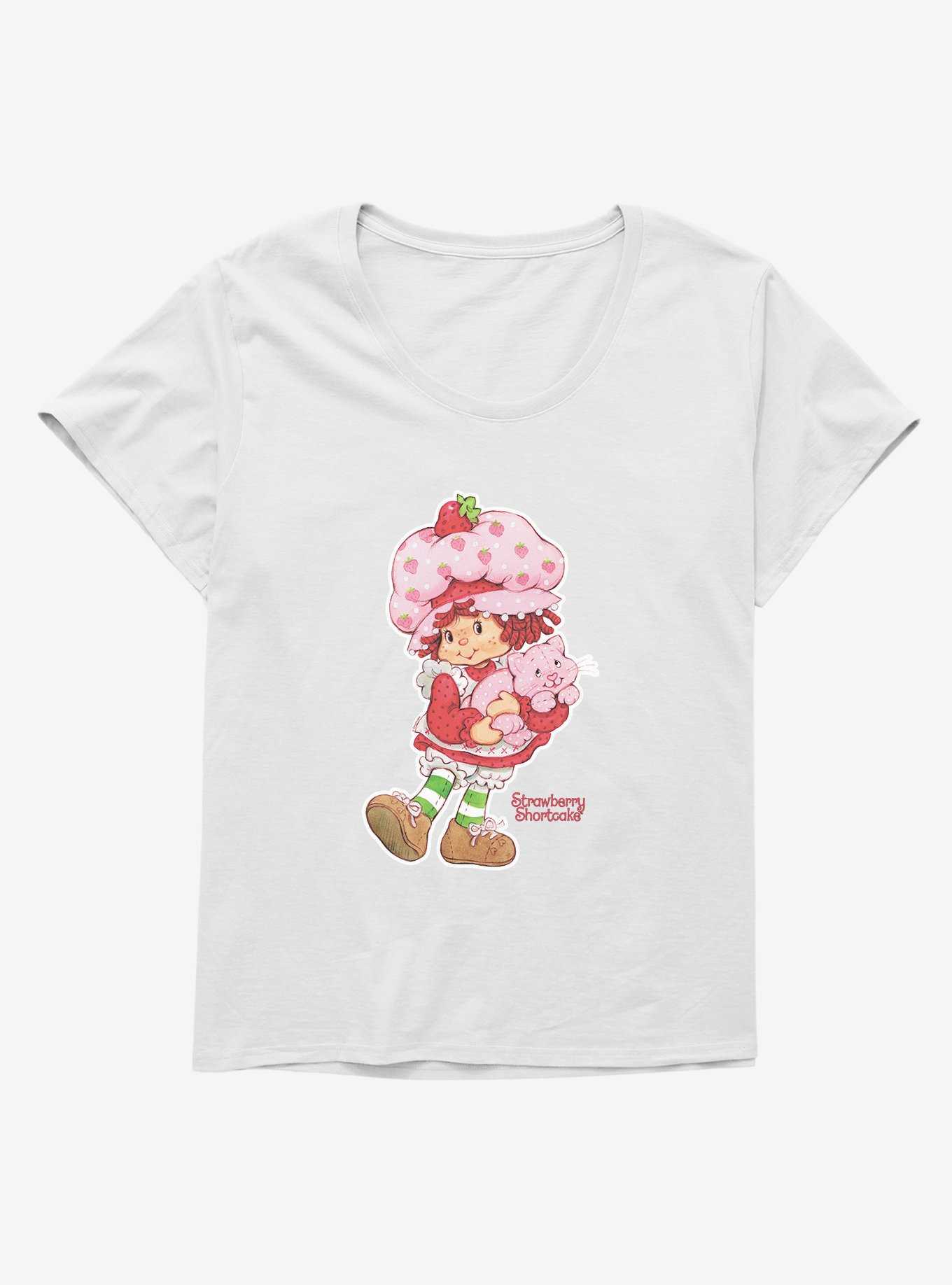 Strawberry Shortcake And Custard Kitty Womens T-Shirt Plus Size, , hi-res