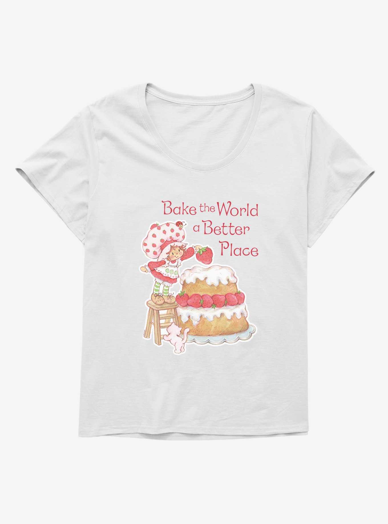Strawberry Shortcake Bake The World A Better Place Womens T-Shirt Plus Size, , hi-res