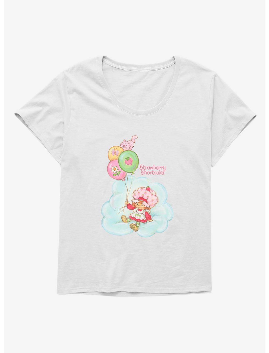 Strawberry Shortcake Balloons And Custard Womens T-Shirt Plus Size, WHITE, hi-res