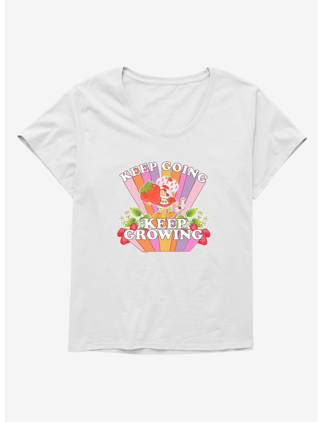 Strawberry Shortcake Keep Going Keep Growing Retro Womens T-Shirt Plus Size, WHITE, hi-res