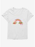 Strawberry Shortcake Strawberry Retro Rainbow Womens T-Shirt Plus Size, WHITE, hi-res