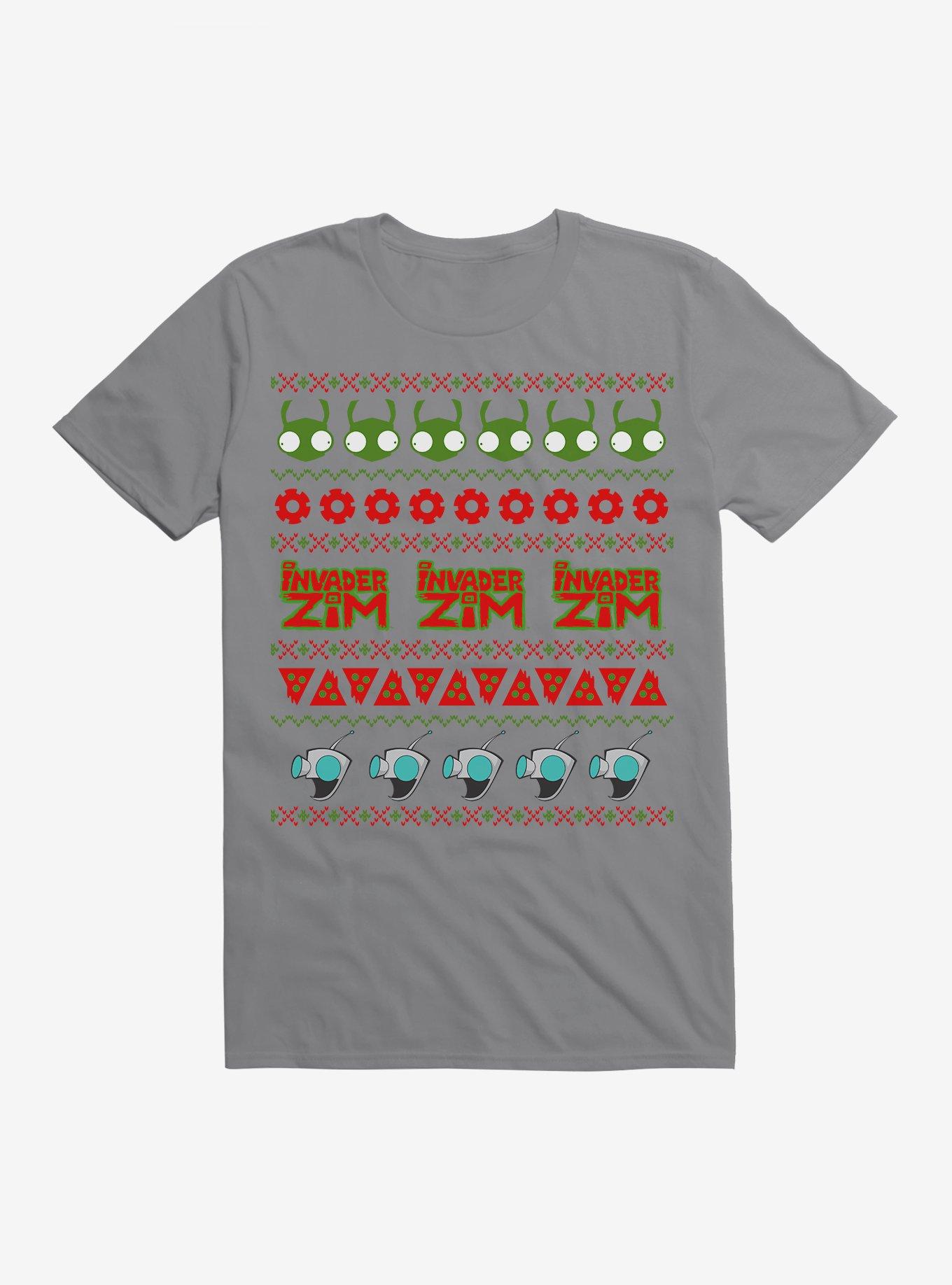 Invader Zim Ugly Christmas Pattern T-Shirt, , hi-res