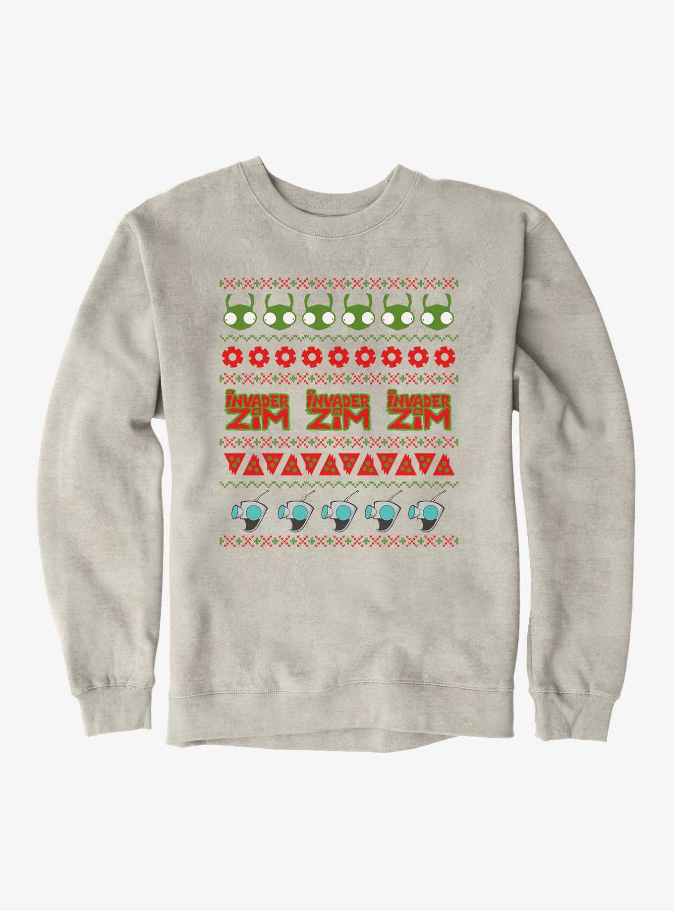 Invader Zim Ugly Christmas Pattern Sweatshirt, , hi-res
