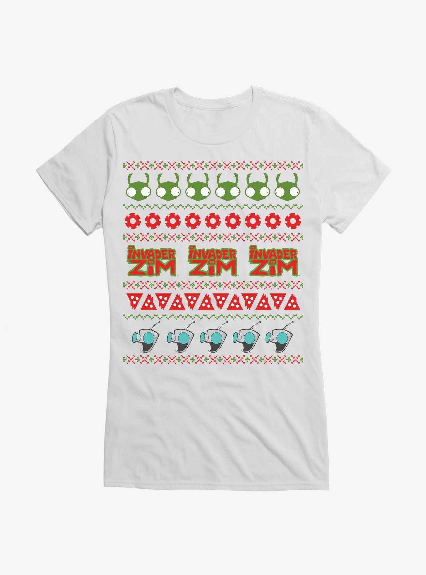 Invader Zim Ugly Christmas Pattern Girls T-Shirt, , hi-res