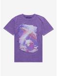 Dolphin Rainbow Purple Wash T-Shirt, PURPLE, hi-res