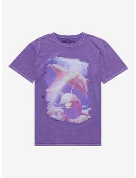 Dolphin Rainbow Purple Wash T-Shirt, , hi-res