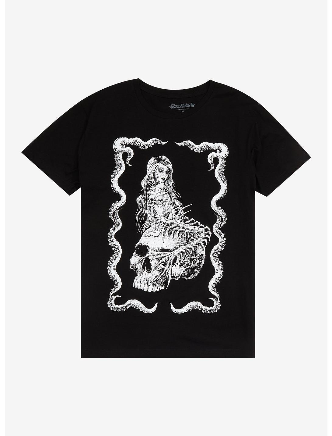 Vampire Freaks Mermaid Ghoul T-Shirt, BLACK, hi-res