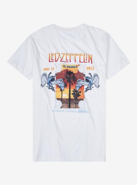 トップス led zeppelin 90s T-shirt Vintage Led Zeppelin T Shirt Mens 90s Rock Band Tee Hanes Made In