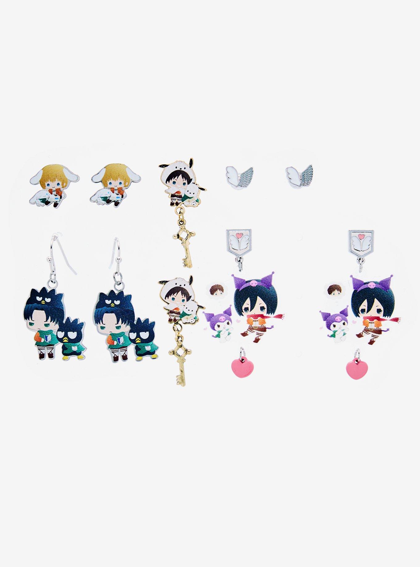 Sanrio Hello Kitty and Friends x Attack on Titan Earring Set BoxLunch