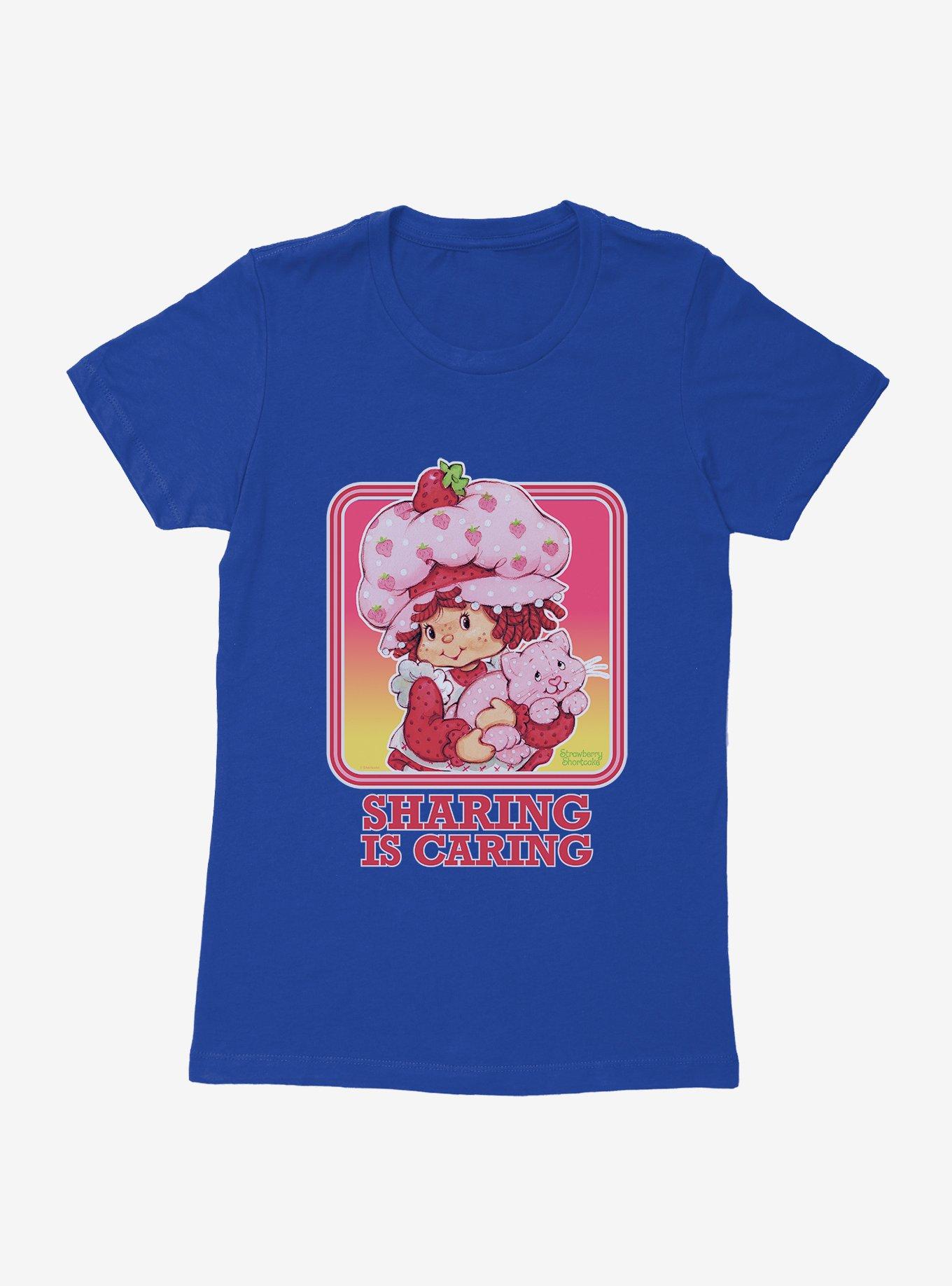 Strawberry Shortcake Vintage Sharing Is Caring Womens T-Shirt, ROYAL, hi-res