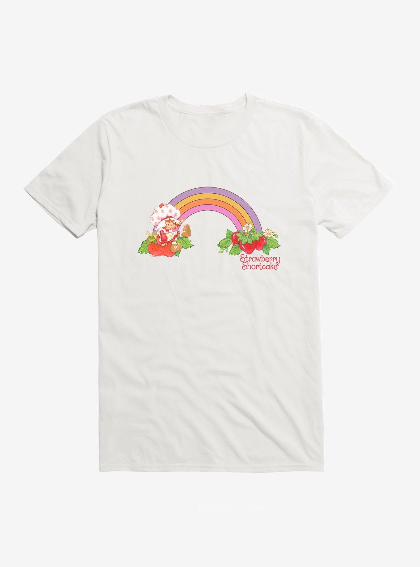 Strawberry Shortcake Strawberry Retro Rainbow T-Shirt, , hi-res