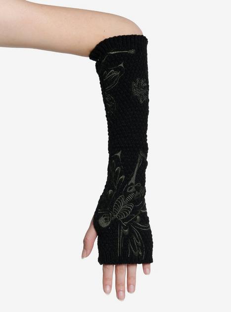 Adult Women's Acrylic Skeleton Arm Warmer main image 0