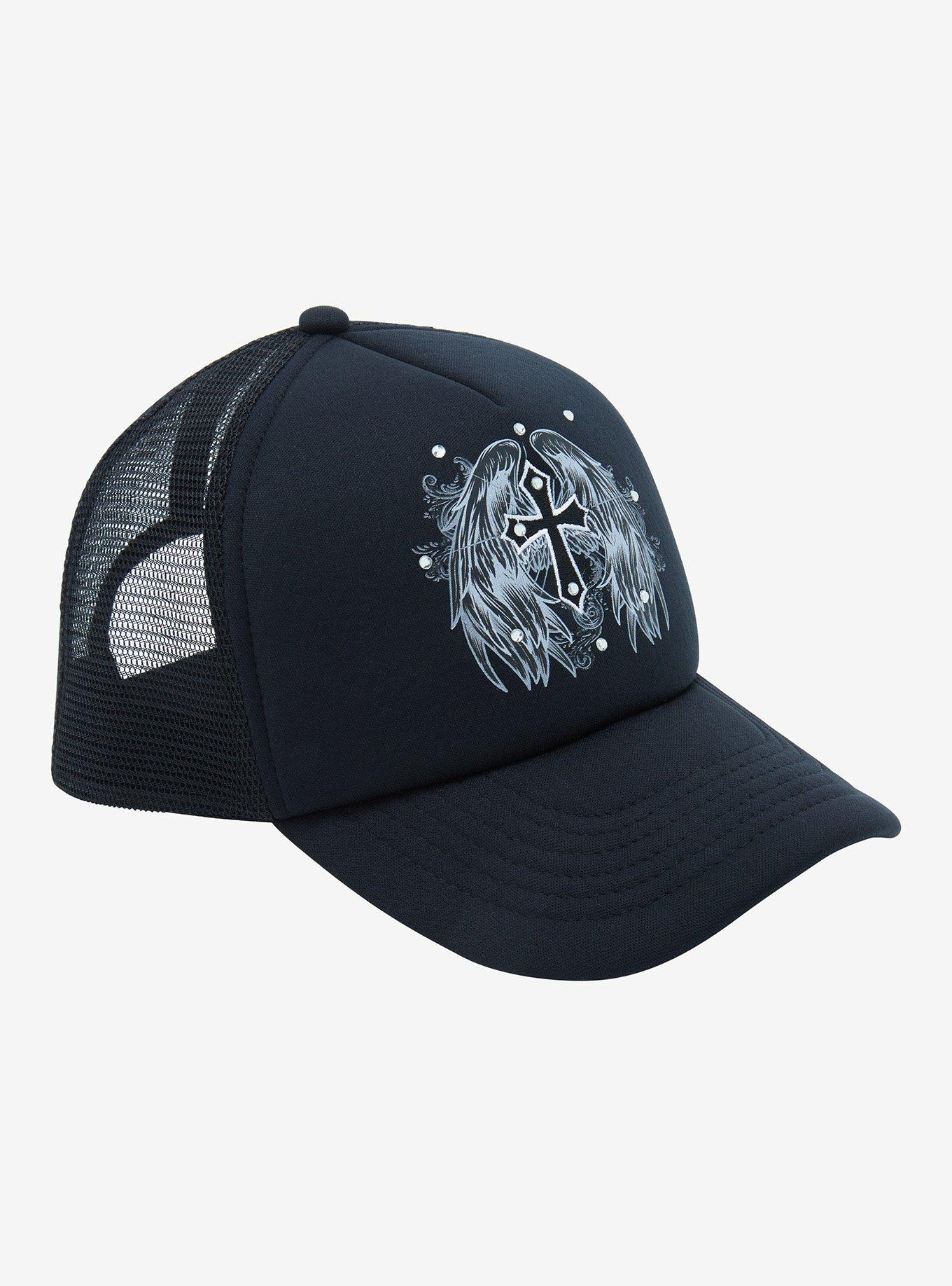Angel Wings Bling Trucker Hat, , hi-res
