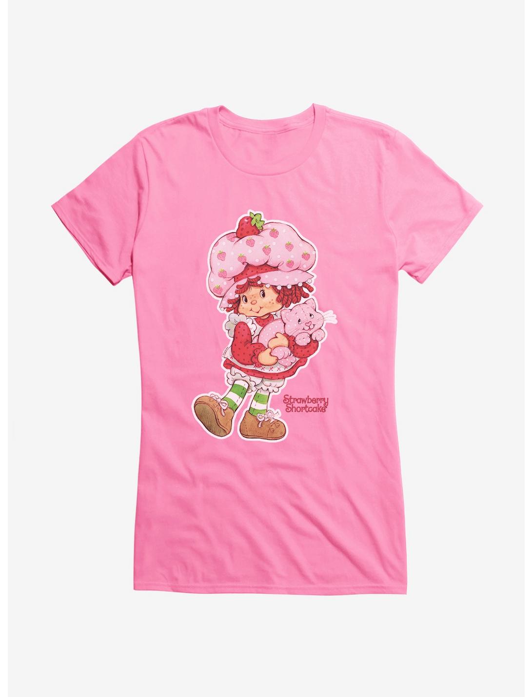 Strawberry Shortcake And Custard Kitty Girls T-Shirt, CHARITY PINK, hi-res