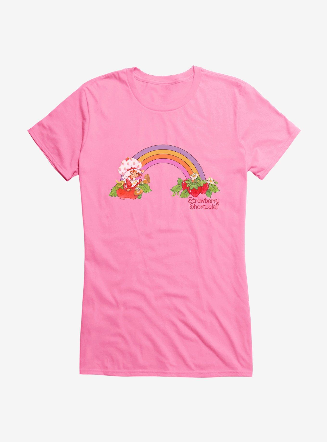 Strawberry Shortcake Strawberry Retro Rainbow Girls T-Shirt, CHARITY PINK, hi-res