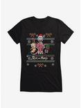 Rick And Morty Ugly Christmas Sweater Girls T-Shirt, , hi-res