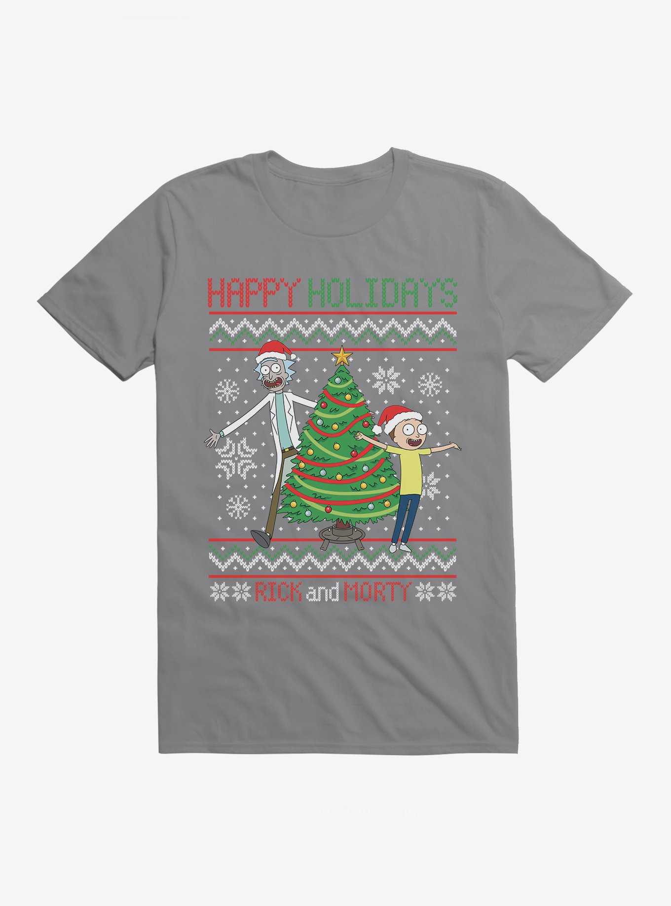 Rick And Morty Happy Holidays Sweater T-Shirt, , hi-res