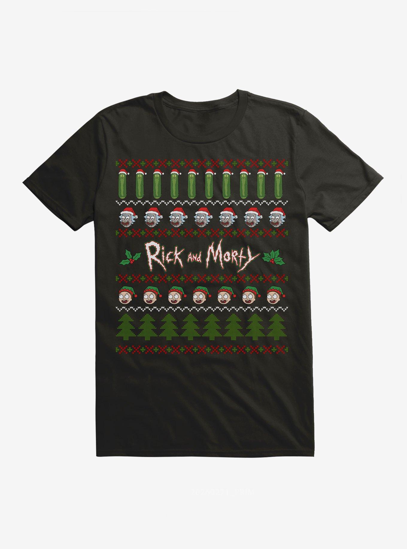 Rick And Morty Pickle Rickmas Sweater T-Shirt, , hi-res