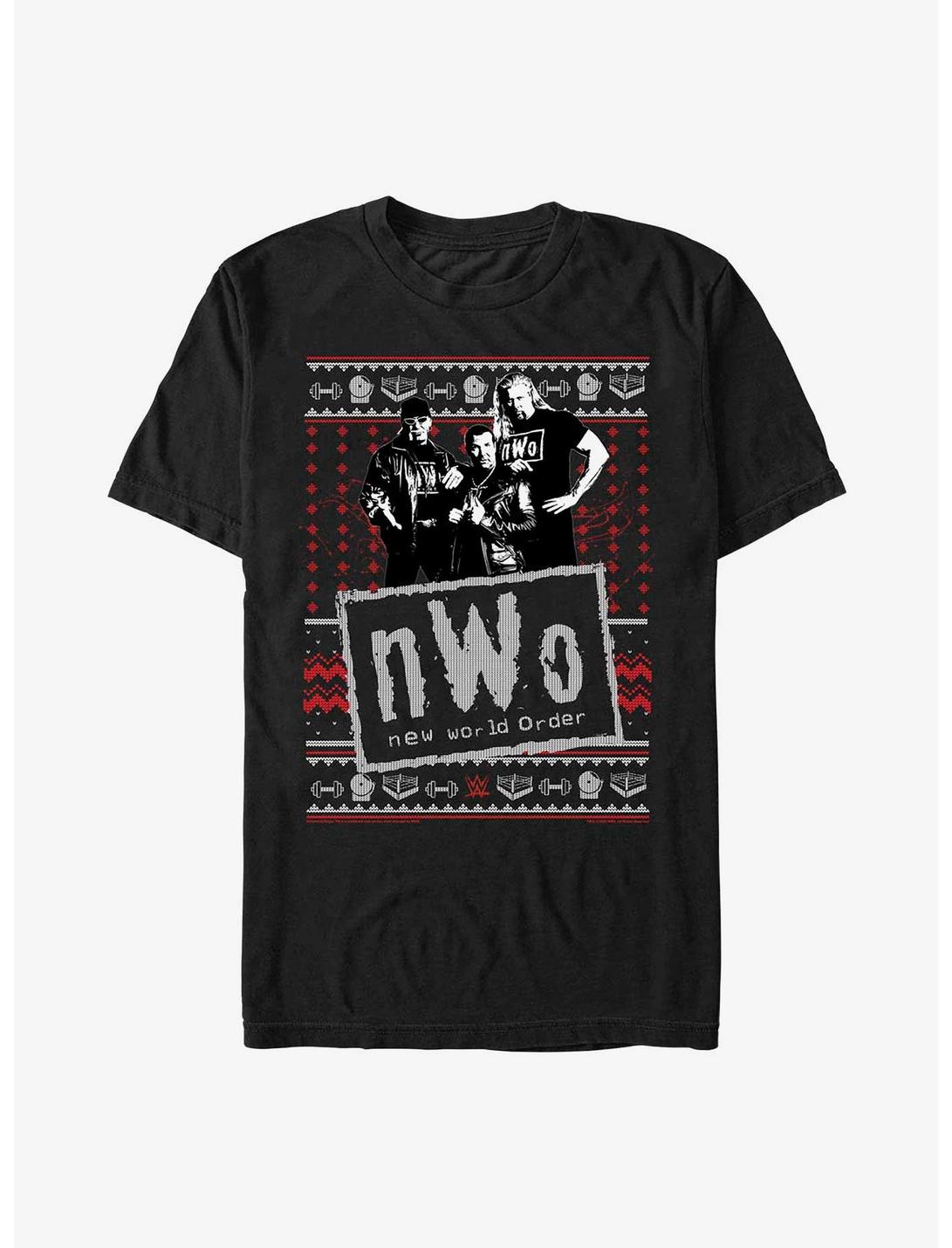 WWE New World Order Ugly Christmas T-Shirt, BLACK, hi-res
