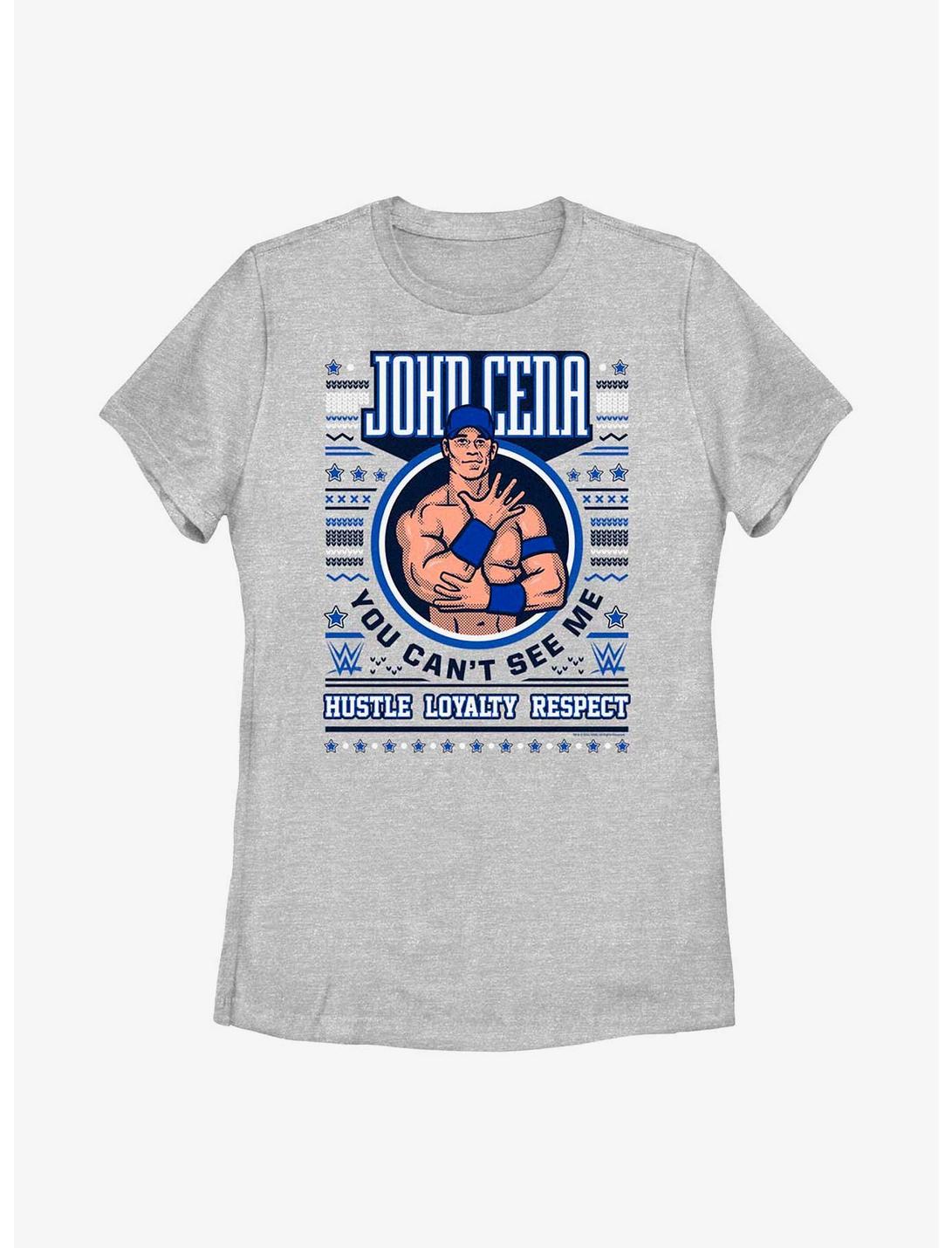 WWE John Cena Ugly Christmas Womens T-Shirt, ATH HTR, hi-res